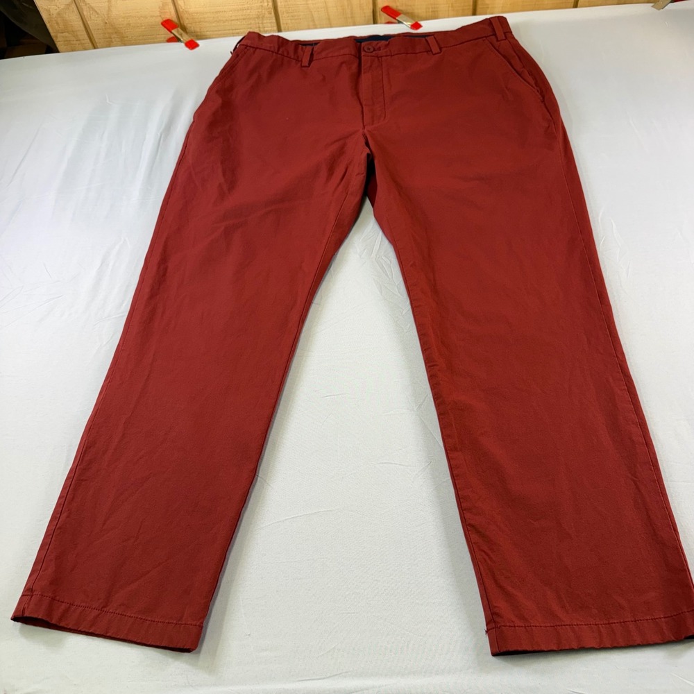 Vineyard Vines On-The-Go Pant Mens 44x32 Red Performance Stretch Chino Straight